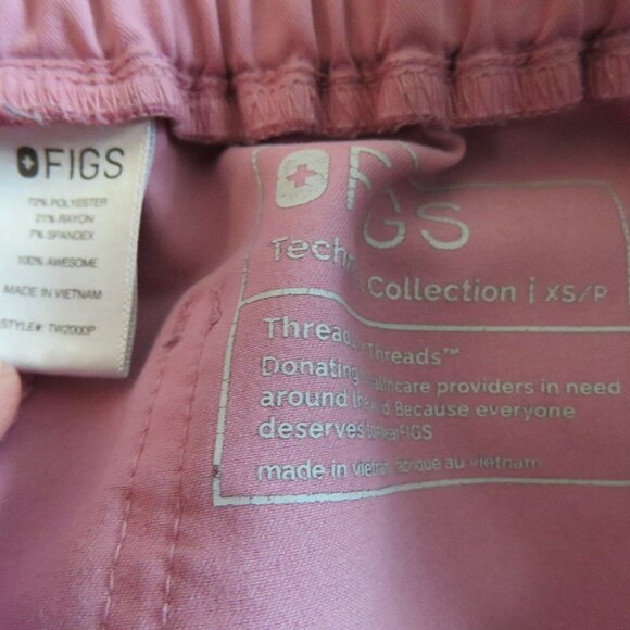 FIGS Yola Skinny Scrub Pants in Light Pink Coral - Size XS Petite - Picture 13 of 13